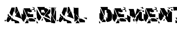 Aerial Demented font preview